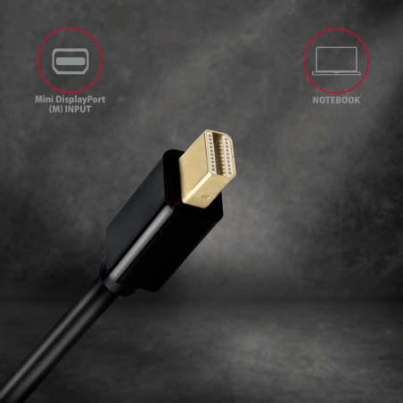 RVDM-HI14C2 Konwerter/kabel aktywny Mini DP  HDMI 1.4 kabel 1.8m4K/30Hz