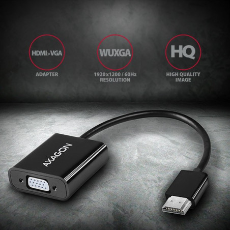 RVH-VGAN Adapter aktywny HDMI - VGA FullHD, wyjście audio, micro USB złącze zasilania