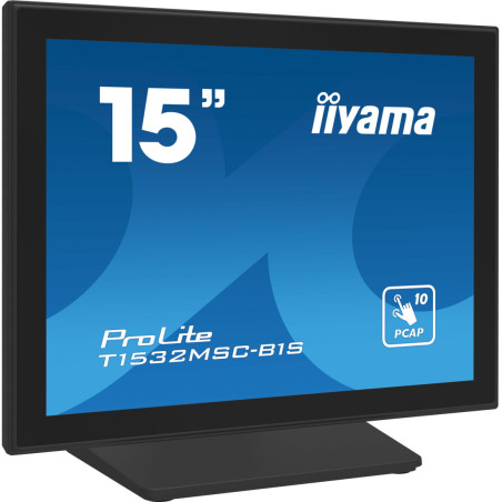 Monitor IIYAMA T1532MSC-B1S 15" / TN / 1024 x 768 / 8ms / 60 Hz / VGA / HDMI / DP