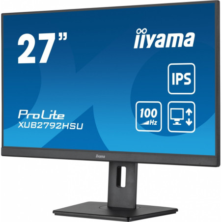 Monitor IIYAMA ProLite XUB2792HSU-B6 27" / IPS / Full HD / 0.4ms / 100 Hz / HDMI / DP / USB / Wyjście słuchawkowe