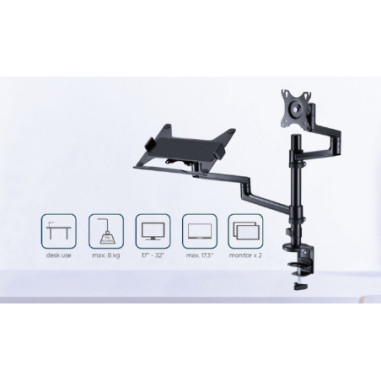 Uchwyt do monitora max 27\'\' i...