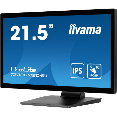 Monitor IIYAMA T2238MSC-B1 22" / IPS / Full HD / 5ms / 60 Hz / USB / HDMI / DP