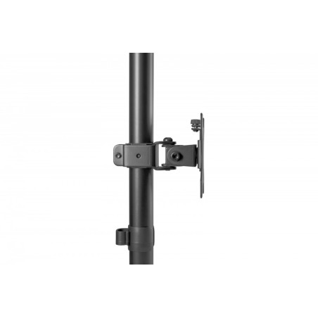 Uchwyt biurkowy pionowy 2xLCD max. 32 cale 8kg, zaciskowy Czarny