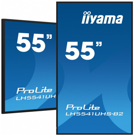 Monitor IIYAMA LH5541UHS-B2 55" / IPS / 4K / 8ms / 60 Hz / VGA / HDMI / Wyjście słuchawkowe / RS232C / RJ45 / IR / USB