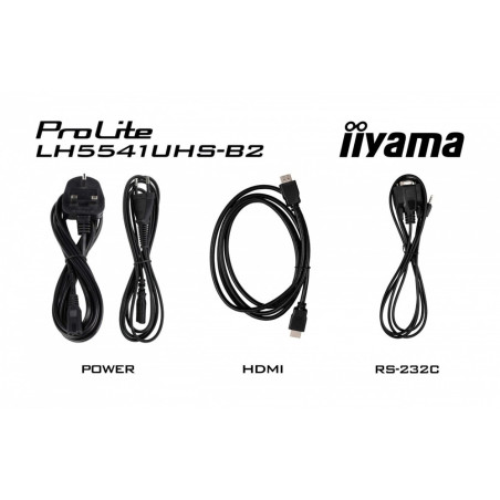 Monitor IIYAMA LH5541UHS-B2 55" / IPS / 4K / 8ms / 60 Hz / VGA / HDMI / Wyjście słuchawkowe / RS232C / RJ45 / IR / USB