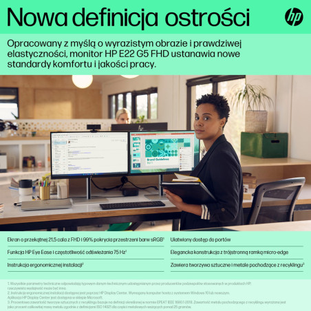 Monitor HP 6N4E8AA ABB *21.5" *IPS LED *1920x1080 *HDMI *DP *75Hz *5ms