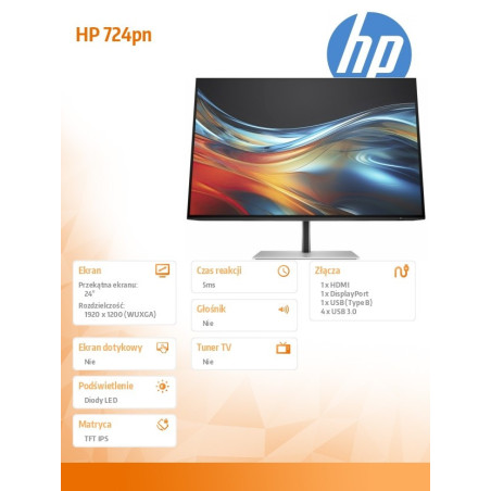 Monitor HP 8X534AA *24" *IPS LED *1920x1200 *HDMI *DP *USB-C *100Hz *5ms