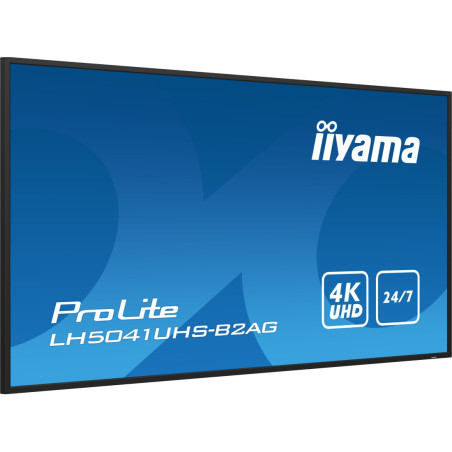 Monitor IIYAMA LH5041UHS-B2AG 50" / VA / 4K / 9.5ms / 60 Hz / VGA / HDMI / Wyjście słuchawkowe / RS232C / RJ45 / IR / USB