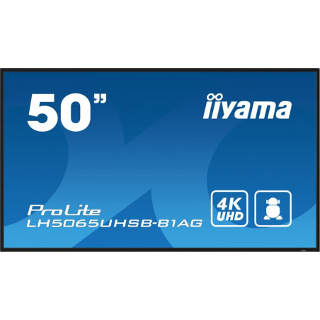 Monitor IIYAMA LH5065UHSB-B1 50" / VA / 4K / 9.5ms / 60 Hz / HDMI / DP / USB / RS232C / RJ45 / Mini jack
