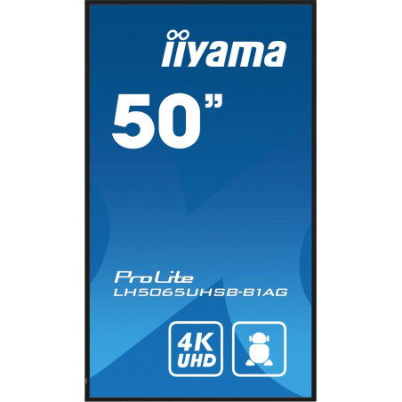 Monitor IIYAMA LH5065UHSB-B1 50" / VA / 4K / 9.5ms / 60 Hz / HDMI / DP / USB / RS232C / RJ45 / Mini jack