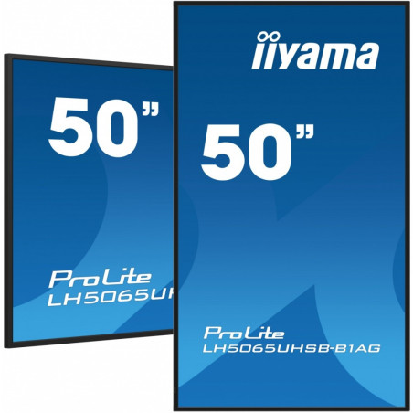 Monitor IIYAMA LH5065UHSB-B1 50" / VA / 4K / 9.5ms / 60 Hz / HDMI / DP / USB / RS232C / RJ45 / Mini jack