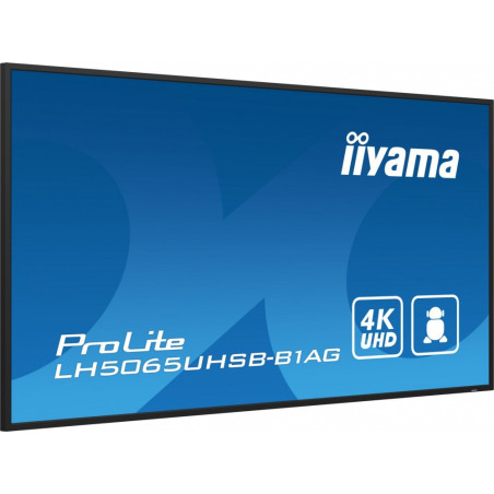 Monitor IIYAMA LH5065UHSB-B1 50" / VA / 4K / 9.5ms / 60 Hz / HDMI / DP / USB / RS232C / RJ45 / Mini jack