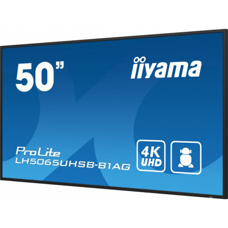 Monitor IIYAMA LH5065UHSB-B1 50" / VA / 4K / 9.5ms / 60 Hz / HDMI / DP / USB / RS232C / RJ45 / Mini jack
