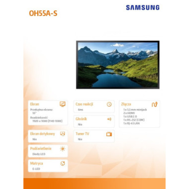 Monitor wielkoformatowy Samsung...