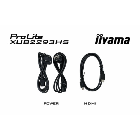 Monitor IIYAMA XUB2293HS-B6 22" / IPS / Full HD / 1ms / 100 Hz / HDMI / DP / Wyjście słuchawkowe