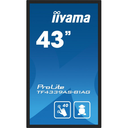 Monitor wielkoformatowy dotykowy iiyama TF4339AS-B1AG *43" *IPS LED *3840x2160 *HDMI *DP *60Hz *8ms