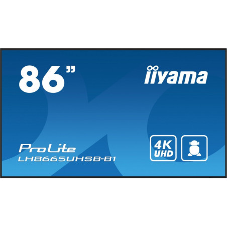 Monitor wielkoformatowy iiyama LH8665UHSB-B1 *86" *IPS LED *3840x2160 *HDMI *DP *USB-C *60Hz *8ms
