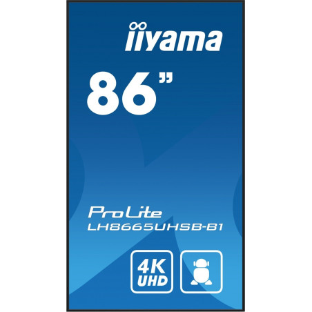 Monitor wielkoformatowy iiyama LH8665UHSB-B1 *86" *IPS LED *3840x2160 *HDMI *DP *USB-C *60Hz *8ms