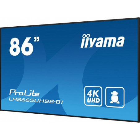 Monitor wielkoformatowy iiyama LH8665UHSB-B1 *86" *IPS LED *3840x2160 *HDMI *DP *USB-C *60Hz *8ms