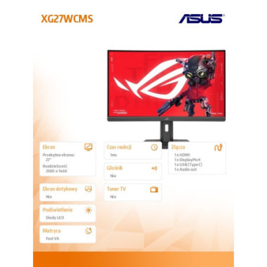 Monitor ASUS XG27WCMS *27" *Fast VA...