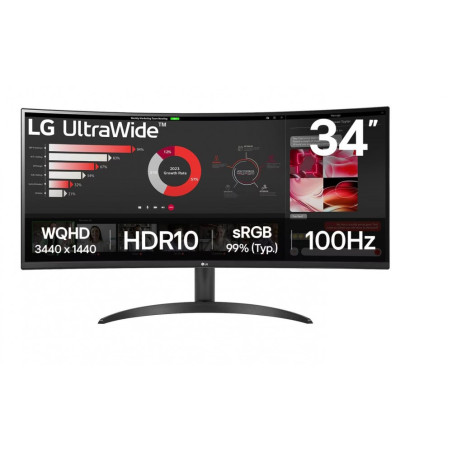 Monitor LG 34WR50QK-B 34" / IPS / WQHD / 100HZ / 5ms / 300cd
