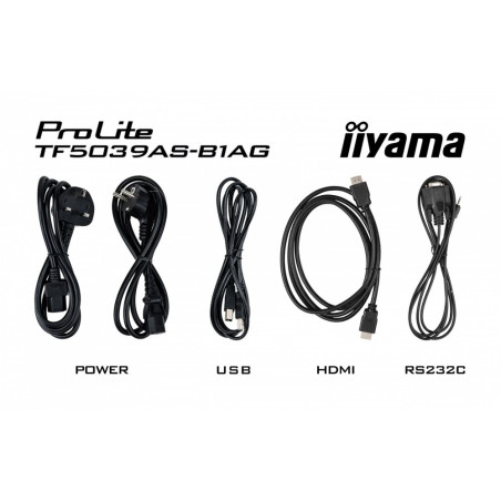 Monitor wielkoformatowy dotykowy iiyama TF5039AS-B1AG *50" *VA LED *3840x2160 *HDMI *DP *60Hz *9.5ms