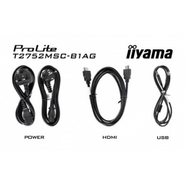 Monitor dotykowy iiyama T2752MSC-B1AG *27" *IPS LED *1920x1080 *HDMI *DP *USB-C *60Hz *5ms