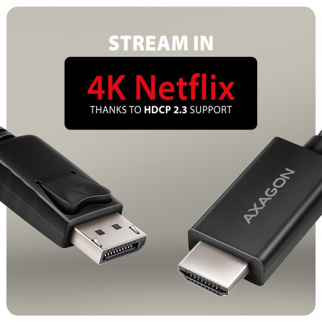RVD-HI20C2 Adapter aktywny DisplayPort - HDMI 1.4, 4K/60Hz, kabel 1,8m