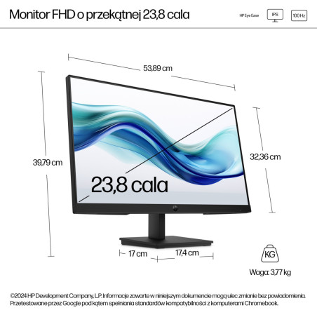 Monitor HP 9U5J5UT ABB Series 3 Pro 324pf *23.8" *IPS LED *1920x1080 *HDMI *DP *100Hz *5ms