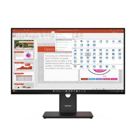 Monitor Lenovo ThinkVision T27‑40 *27″ *IPS LED *1920x1080 *HDMI *DP *USB‑C *120 Hz *6 ms