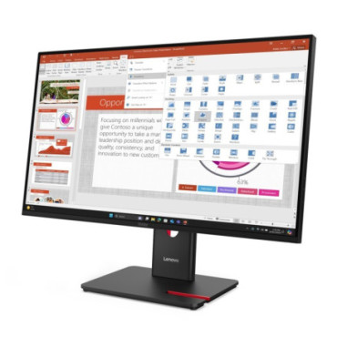 Monitor Lenovo ThinkVision T27‑40 *27″ *IPS LED *1920x1080 *HDMI *DP *USB‑C *120 Hz *6 ms
