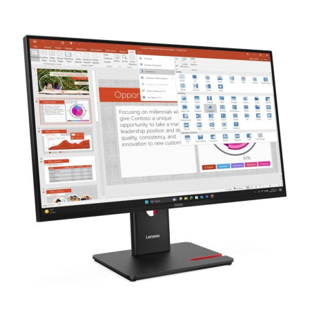 Monitor Lenovo ThinkVision T27‑40 *27″ *IPS LED *1920x1080 *HDMI *DP *USB‑C *120 Hz *6 ms