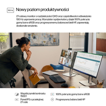 Monitor HP 9D9S0UT ABB S5 Pro 527pq *27" *IPS LED *2560x1440 *HDMI *DP *USB *100Hz *5ms