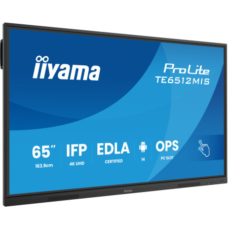 Monitor wielkoformatowy dotykowy interaktywny iiyama TE6512MIS-B4AG *65" *VA DLED *3840x2160 *HDMI *DP *USB-C *120Hz *6,5ms