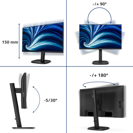 Monitor Philips 24B2N3200J/00 *23,8" *IPS LED *1920x1080 *HDMI *DP *VGA *120Hz *4ms
