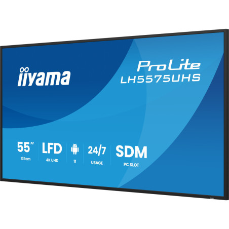 Monitor wielkoformatowy iiyama LH5575UHS-B2AG *55" *IPS LED *3840x2160 *HDMI *DP *USB *60Hz *8ms
