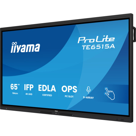 Monitor interaktywny iiyama TE6515A-B1AG *65" *IPS LED *3840x2160 *3xHDMI *DP *USB-C *Android 14