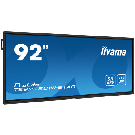 Monitor iiyama TE9218UWI-B1AG interaktywny *92" *VA *LED *5120x2160 *HDMI *USB-C *Android *dotykowy 40 punktów *60Hz