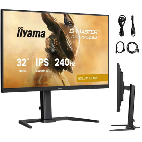 Monitor iiyama GB3290QSU-B1 *32" *IPS *LED *2560x1440 *HDMI *DP *USB-C *240Hz *1ms