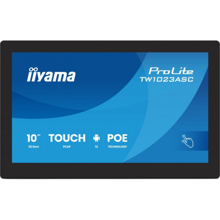 Monitor dotykowy iiyama ProLite TW1023ASC-B3P *10,1" *IPS LED *1920x1200 *Android 13 *PoE *Kamera 5MP *Mikrofon