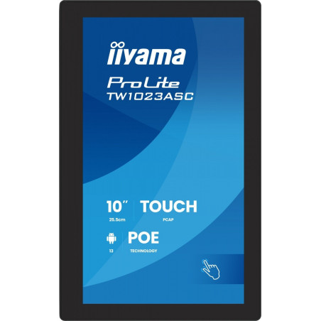 Monitor dotykowy iiyama ProLite TW1023ASC-B3P *10,1" *IPS LED *1920x1200 *Android 13 *PoE *Kamera 5MP *Mikrofon
