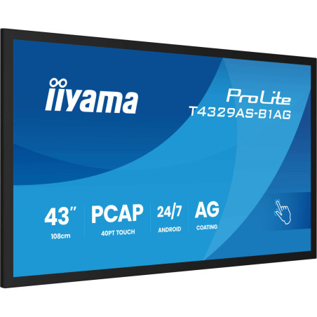 Monitor interaktywny iiyama T4329AS-B1AG *43" *VA LED *3840x2160 *HDMI *HDMI *DP *USB-C *160Hz *6,5ms
