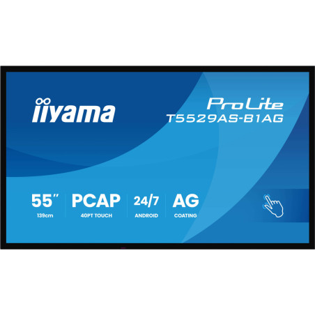 Monitor interaktywny iiyama T5529AS-B1AG *55" *VA LED *3840x2160 *HDMI *HDMI *DP *USB-C *60Hz *8ms