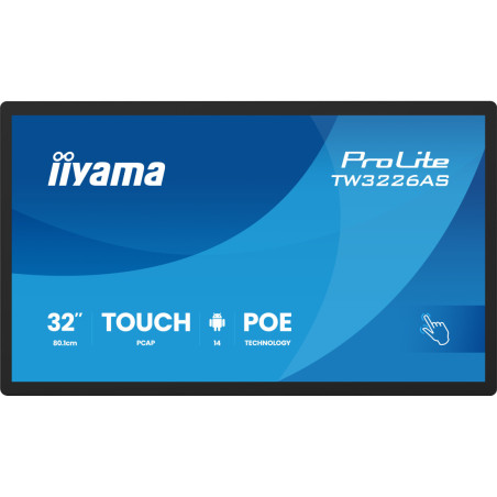 Monitor dotykowy iiyama TW3226AS-B3P *32" *VA LED *1920x1080 *HDMI *DP *USB-C *500cd/m² *60Hz *8ms