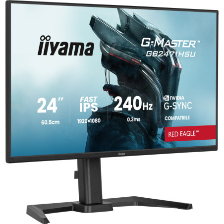 Monitor iiyama G-Master Red Eagle GB2471HSU-B1 *23.8" *Fast IPS *1920x1080 *HDMI *DP *USB-C *240Hz *0.3ms
