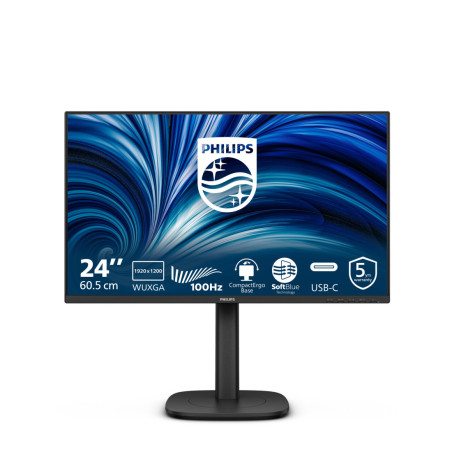 Monitor biurkowy Philips 24B2N3200D/00 *24.1" *IPS LED *1920x1200 *HDMI *DP *USB-C *VGA *100Hz *4ms