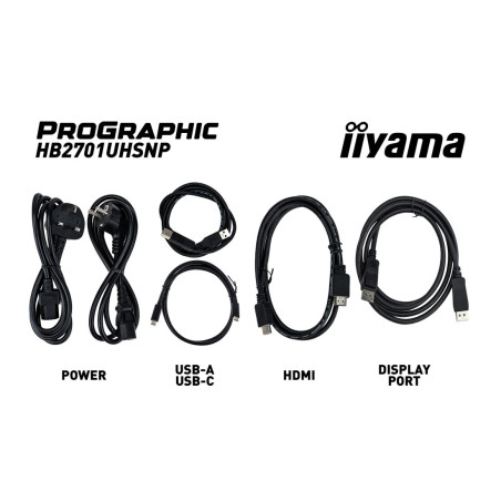 Monitor biurkowy iiyama ProGraphic HB2701UHSNP-B1 *27" *IPS Black 2.0 LED *3840x2160 *HDMI *DP *USB-C *60Hz *4ms