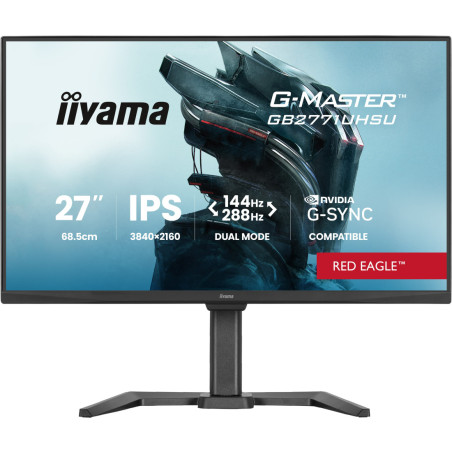 Monitor dla graczy iiyama G-Master GB2771UHSU-B1 Red Eagle *27" *IPS LED *3840x2160 *2xHDMI *DP *USB-C *144Hz *0,8ms
