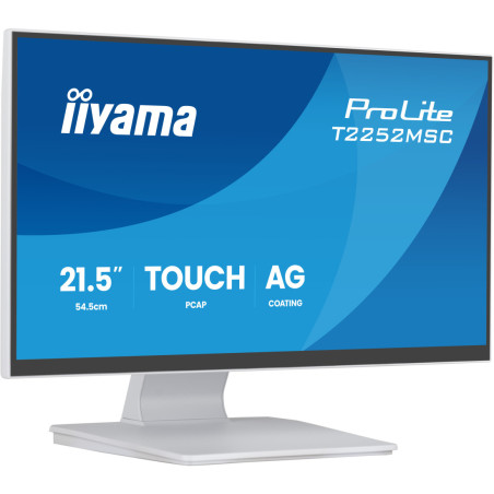 Monitor dotykowy biurkowy iiyama ProLite T2252MSC-W2AG *21,5" *IPS LED *1920x1080 *HDMI *DP *USB *60Hz *5ms