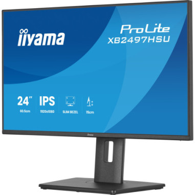Monitor biurkowy iiyama ProLite XB2497HSU-B1 *23,8" *IPS LED *1920x1080 *HDMI *DP *USB-C *120Hz *1ms